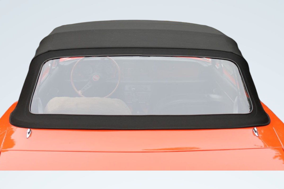 Fiat Spider 124 `78-`85 Verdeck schwarz Kissen, Auto, Fahrzeug, Windschutzscheibe, Rad
