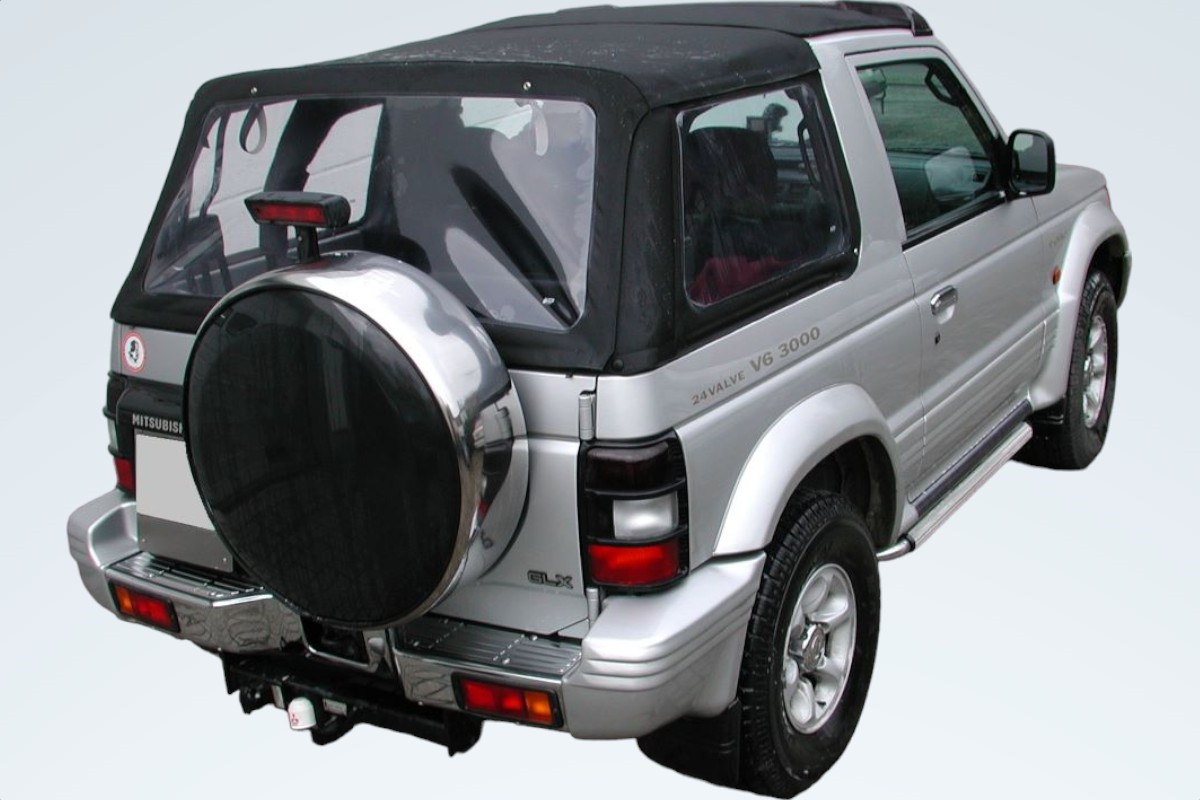 Mitsubishi Pajero V20 Verdeck Heckteil schwarz Auto, Fahrzeug, Rad, Stoßstange, Leichtmetallfelge