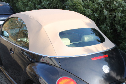 VW New Beetle Verdeck manuell schwarz Cabriolet, Soft-top, Blue car, Convertible, Rear window
