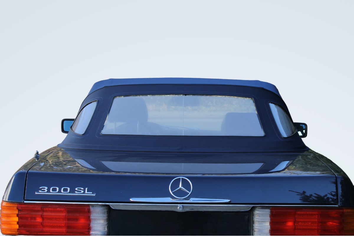 Mercedes SL R107 Verdeck schwarz Stoßstange, Transport, Fahrzeug, Nummernschild, Auto