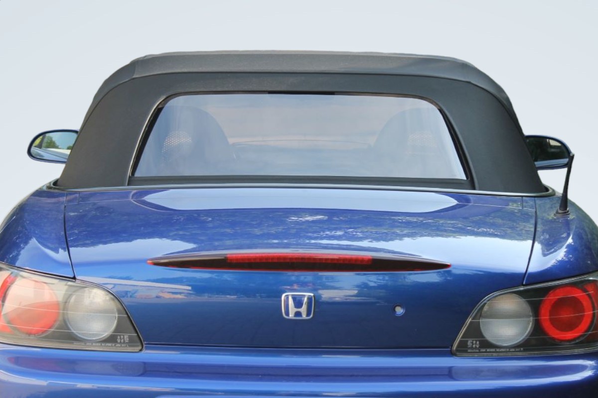 Honda S2000 Verdeck schwarz mit Folien-Fenster Stoßstange, Transport, Fahrzeug, Auto, Nummernschild