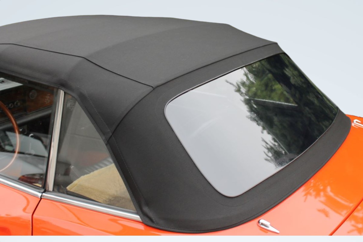 Fiat Spider 124 `66-`77 Verdeck schwarz Auto, Fahrzeug, Windschutzscheibe, Kissen, Dekoration für Zuhause