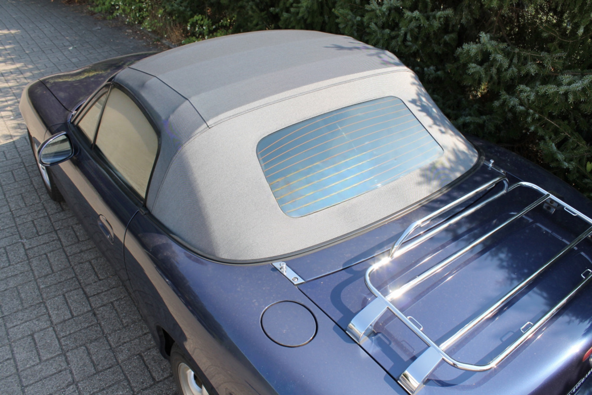 Cabrioverdeck Mazda MX 5 einteilig Glasscheibe Cabrio, Auto, Weiche Top, Heckfenster, Blau, Convertible, Weiche Dach, Heckfenster, Träger, Rundglas